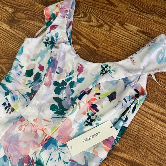 NWT CALVIN KLEIN Floral Garden Party Dress Size 8 - Picture 10 of 12